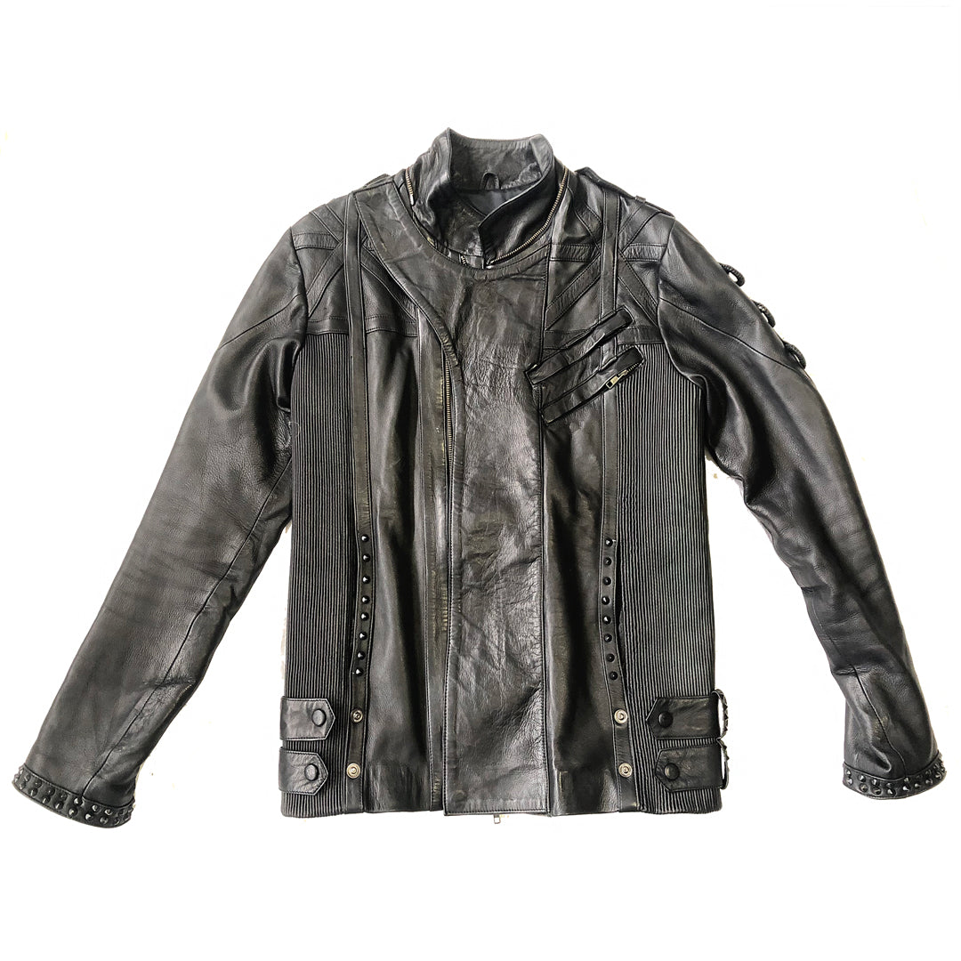 littleKINGDesigns | Men's Premium Sheep Leather Bomber Jacket - Tailored Fit with Adjustable Features & Removable Face Mask