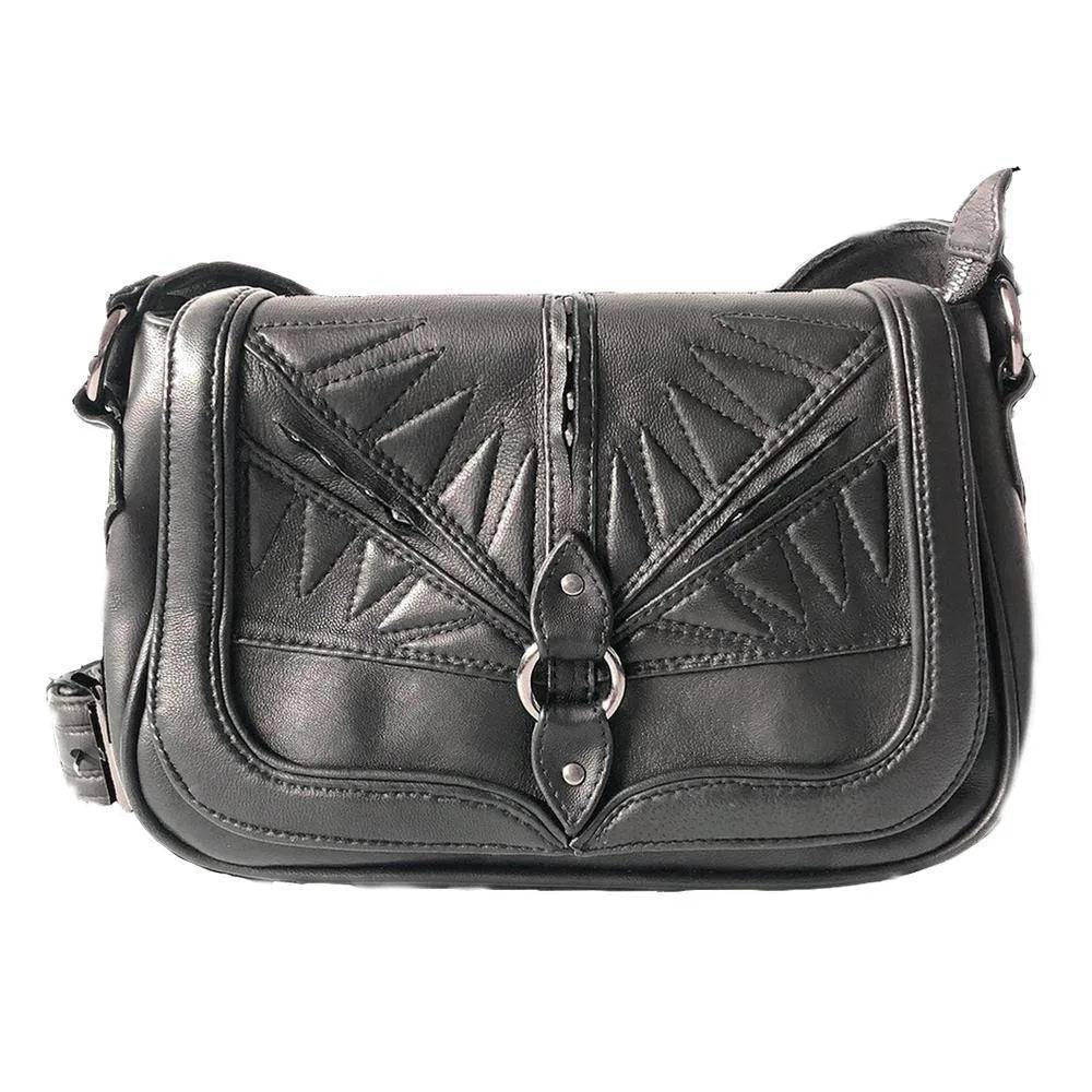 littleKINGDesigns | littleKING Designs | Black Leather Designer Handbag 