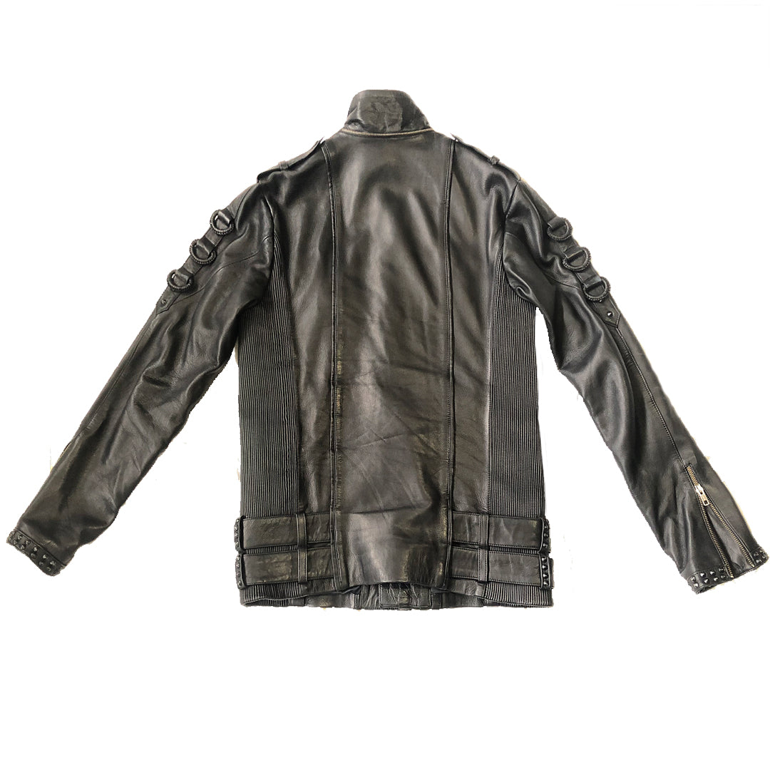 littleKINGDesigns | Men's Premium Sheep Leather Bomber Jacket - Tailored Fit with Adjustable Features & Removable Face Mask